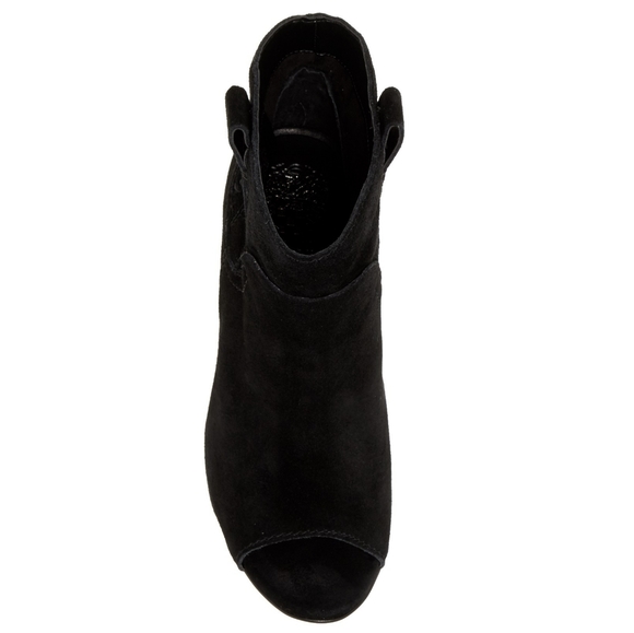 Vince Camuto Camey Peep Toe Boot Black Suede 9 - Picture 8 of 8